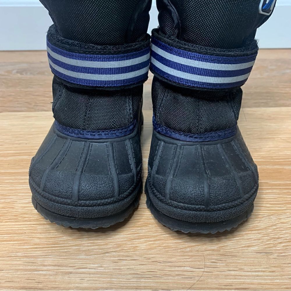 Nautica Port Toddler Size 8 Boy Black Blue Waterproof Snow Boots - Picture 6 of 12